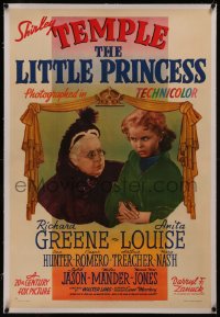 8b0131 LITTLE PRINCESS linen style B 1sh 1939 Shirley Temple, Beryl Mercer as Queen Victoria, rare!