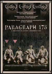 8b0176 PARAGRAPH 175 linen 26x39 1sh 2000 documentary of Nazi persecution of homosexuals in WWII!