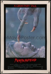 8b0183 PUMPKINHEAD linen 1sh 1988 directed by Stan Winston, Lance Henriksen, creepy horror image!