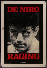 8b0186 RAGING BULL linen teaser 1sh 1980 Martin Scorsese, classic Kunio Hagio art of Robert De Niro!