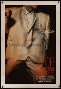 8b0228 STOP MAKING SENSE linen 1sh 1984 Jonathan Demme, Talking Heads, c/u of David Byrne's suit!