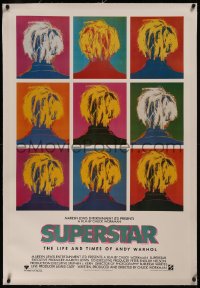 8b0234 SUPERSTAR: THE LIFE & TIMES OF ANDY WARHOL linen 1sh 1991 pop art of the back of his head!