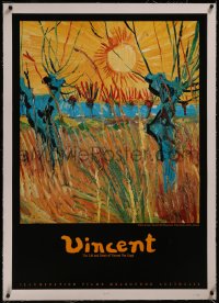 8b0261 VINCENT linen 1sh 1988 Life and Death, great image of Van Gogh's painting, Willows at Sunset!