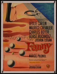 8c0240 FANNY linen French 23x31 1962 different Christian Broutin art of Caron & Buchholz's legs