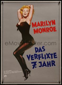 8c0220 SEVEN YEAR ITCH linen German R1970s Billy Wilder, different sexy art of Marilyn Monroe!