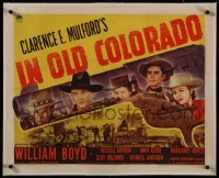 8c0178 IN OLD COLORADO linen 1/2sh 1941 William Boyd as Hopalong Cassidy & co-stars in big gun, rare!