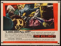 8c0179 KILLING linen 1/2sh 1956 Stanley Kubrick & Jim Thompson, classic dead bodies close up image!
