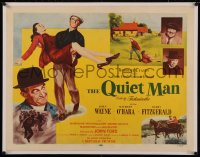 8c0182 QUIET MAN linen style B 1/2sh 1951 John Wayne, Maureen O'Hara, John Ford classic, very rare!