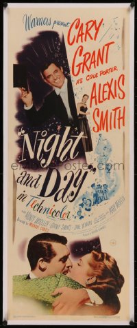 8c0171 NIGHT & DAY linen insert 1946 Cary Grant as Cole Porter loves sexy Alexis Smith, very rare!