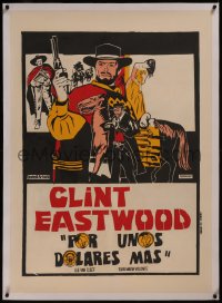 8c0189 FOR A FEW DOLLARS MORE linen South American 1965 Sergio Leone, Clint Eastwood, very rare!