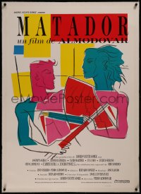 8c0206 MATADOR linen Spanish 1986 Pedro Almodovar, Antonio Banderas, cool colorful Berlanga art!