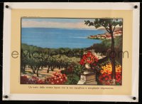 8c0133 BELLEZZE NATURALI D'ITALIA linen 16x22 Italian special poster 1950s art of the Riviera!