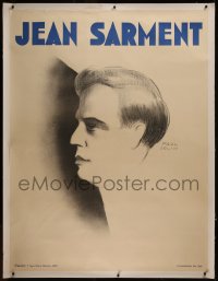8c0038 JEAN SARMENT linen 46x61 French special poster 1930 cool Paul Colin art of the actor/writer!