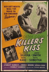 8d0008 KILLER'S KISS 40x60 1955 early Stanley Kubrick noir in New York's Clip Joint Jungle, rare!