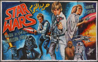 8d0104 STAR WARS hand painted 81x127 Lebanese poster R2010s cool different cast montage art!