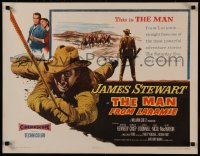 8d0086 MAN FROM LARAMIE style A 1/2sh 1955 different art of James Stewart, directed by Anthony Mann!
