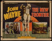 8d0088 NEW FRONTIER 1/2sh 1935 John Wayne on rearing horse & inset images, ultra rare!