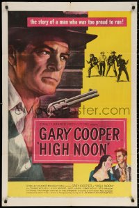8d0212 HIGH NOON 1sh 1952 art of Gary Cooper, who was too proud to run, Fred Zinnemann classic!
