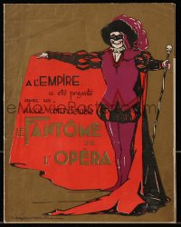 8d0161 PHANTOM OF THE OPERA French pressbook 1925 Soubie art of Lon Chaney at ball, ultra rare!