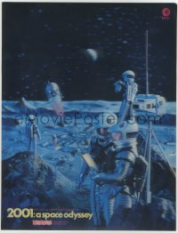 8d0168 2001: A SPACE ODYSSEY Cinerama 10.5x13.5 lenticular poster 1968 astronaut art, ultra rare!
