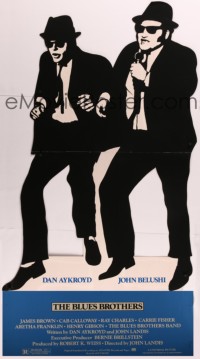 8d0015 BLUES BROTHERS die-cut 40x75 standee 1980 image of John Belushi & Dan Aykroyd, very rare!