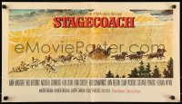 8d0099 STAGECOACH standees + poster 1966 art portraits of ten top stars by Norman Rockwell, rare!