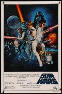 8d0072 STAR WARS style C int'l 1sh 1977 George Lucas sci-fi epic, art by Tom William Chantrell!