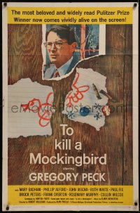 8d0230 TO KILL A MOCKINGBIRD 1sh 1963 Gregory Peck classic, from Harper Lee's famous novel!
