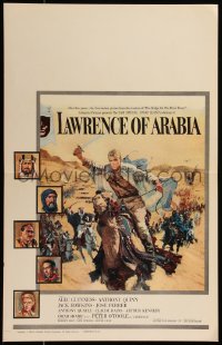 8d0109 LAWRENCE OF ARABIA pre-awards WC 1963 David Lean, best Terpning art of Peter O'Toole on camel!