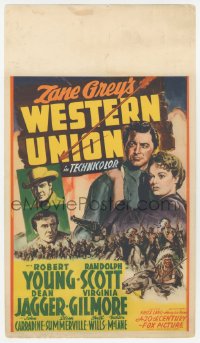 8d0151 WESTERN UNION mini WC 1941 Zane Grey, Fritz Lang, Robert Young, Randolph Scott, rare!