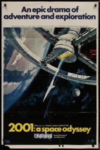 8f0482 2001: A SPACE ODYSSEY style A Cinerama 1sh 1968 Stanley Kubrick, McCall space wheel art!