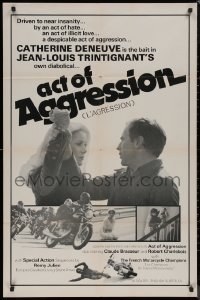 8f0493 ACT OF AGGRESSION 1sh 1975 Catherine Deneuve about to slap Jean-Louis Trintignant!