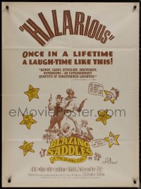 8f0135 BLAZING SADDLES Aust 1sh 1974 art of Cleavon Little & Mel Brooks by Alvin & Goldschmidt!
