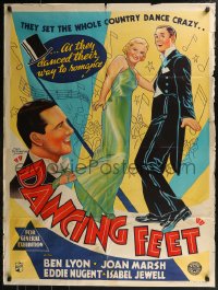 8f0139 DANCING FEET Aust 1sh 1936 full-length dancing Edward Nugent & pretty Joan Marsh, ultra rare!