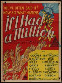 8f0148 IF I HAD A MILLION Aust 1sh 1933 W.C. Fields, Gary Cooper, all-star comedy, different!