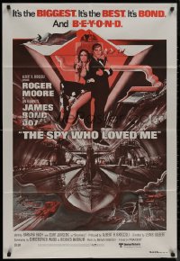 8f0158 SPY WHO LOVED ME Aust 1sh 1977 Roger Moore as James Bond 007 by Bob Peak, 2nd printing!