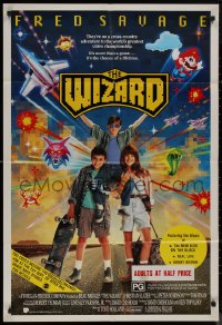 8f0161 WIZARD Aust 1sh 1990 Fred Savage plays Nintendo in a video game championship competition!