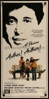 8f0183 AUTHOR! AUTHOR! Aust daybill 1982 Al Pacino, Dyan Cannon, Tuesday Weld, dysfunctional family!
