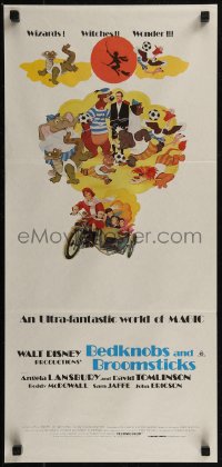 8f0195 BEDKNOBS & BROOMSTICKS Aust daybill R1979 Walt Disney, Angela Lansbury, great cartoon art!
