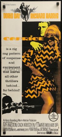 8f0212 CAPRICE Aust daybill 1967 great images of pretty Doris Day, Richard Harris, spy comedy!