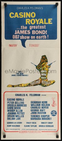 8f0215 CASINO ROYALE Aust daybill 1967 David Niven, Andress, all-star James Bond spy spoof