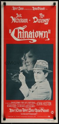 8f0220 CHINATOWN Aust daybill R1970s Amsel art of smoking Nicholson & Faye Dunaway, Roman Polanski!