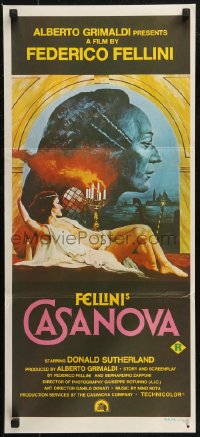 8f0252 FELLINI'S CASANOVA Aust daybill 1977 Il Casanova di Federico Fellini, Donald Sutherland!