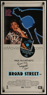 8f0273 GIVE MY REGARDS TO BROAD STREET Aust daybill 1984 great portrait image of Paul McCartney!