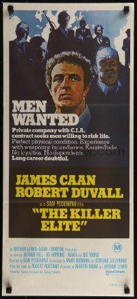 8f0308 KILLER ELITE Aust daybill 1976 art of James Caan & Robert Duvall, directed by Sam Peckinpah!