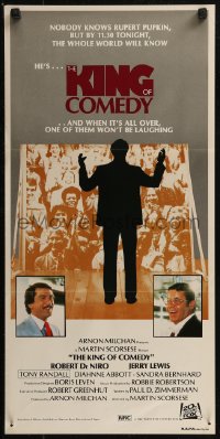 8f0311 KING OF COMEDY Aust daybill 1983 Robert De Niro, Jerry Lewis, directed by Martin Scorsese!