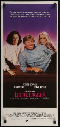 8f0316 LEGAL EAGLES Aust daybill 1986 Robert Redford, Daryl Hannah, Winger, directed by Reitman!