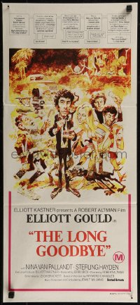 8f0324 LONG GOODBYE Aust daybill 1974 Elliott Gould as Philip Marlowe, Sterling Hayden, film noir!