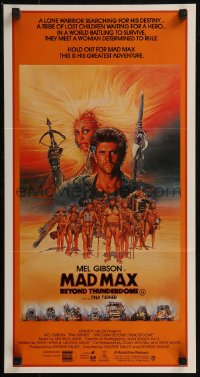 8f0325 MAD MAX BEYOND THUNDERDOME Aust daybill 1985 art of Gibson & Tina Turner by Richard Amsel!