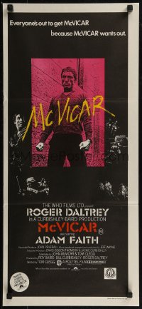 8f0328 McVICAR Aust daybill 1981 great different image of tough guy Roger Daltrey!